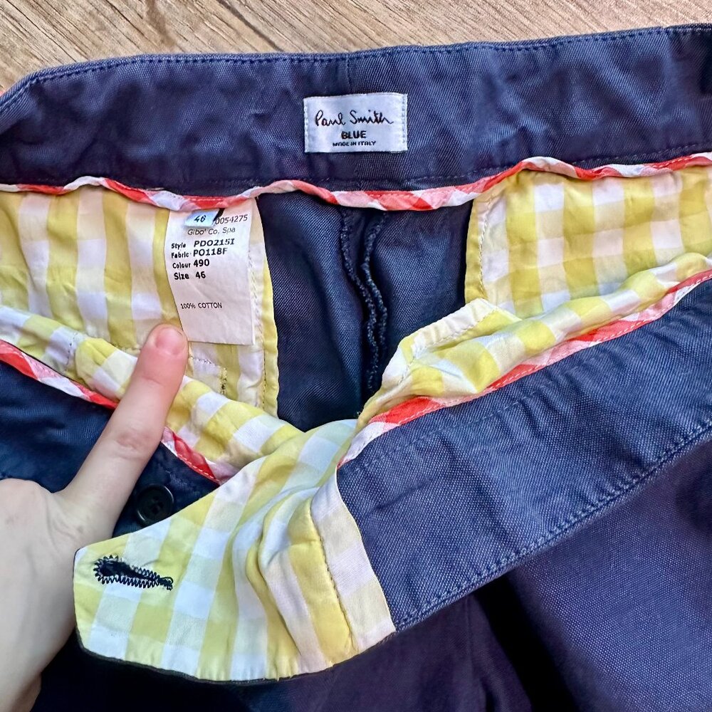 Paul Smith Blue Cotton Pants